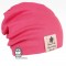 Bavlněná čepice Pastels DOUBLE - vzor 35 - růžová neon
