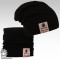 Bavlněná čepice s nákrčníkem Pastels DOUBLE set - vzor 10 - černá