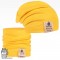 Bavlněná čepice s nákrčníkem Pastels DOUBLE set - vzor 21 - žlutá