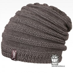 Merino pletená čepice Harmony - vzor 06 - šedá tmavá