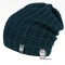 Merino pletená čepice Harmony - vzor 14 - tmavě modrá melír
