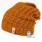 Merino pletená čepice Harmony - vzor 26 - hořčicová