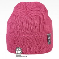 Merino pletená čepice Urban - vzor 08 - růžová