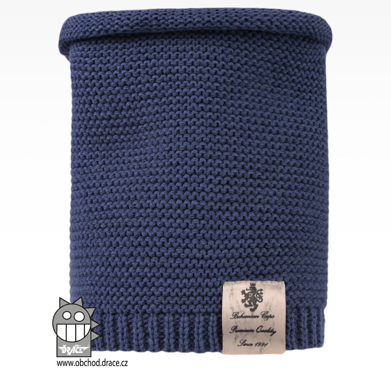 Nákrčník pletený Colors – vzor 18 – modrošedá