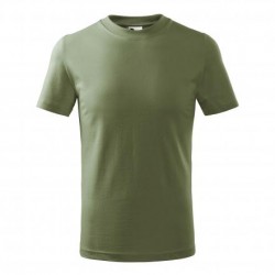 Dětské bavlněné tričko - vzor 18 - khaki zelená tmavá