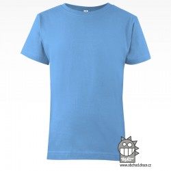Dětské bavlněné tričko - vzor 07 - světle modrá
