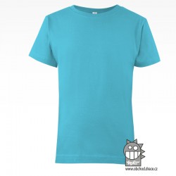 Dětské bavlněné tričko - vzor 09 - tyrkysová